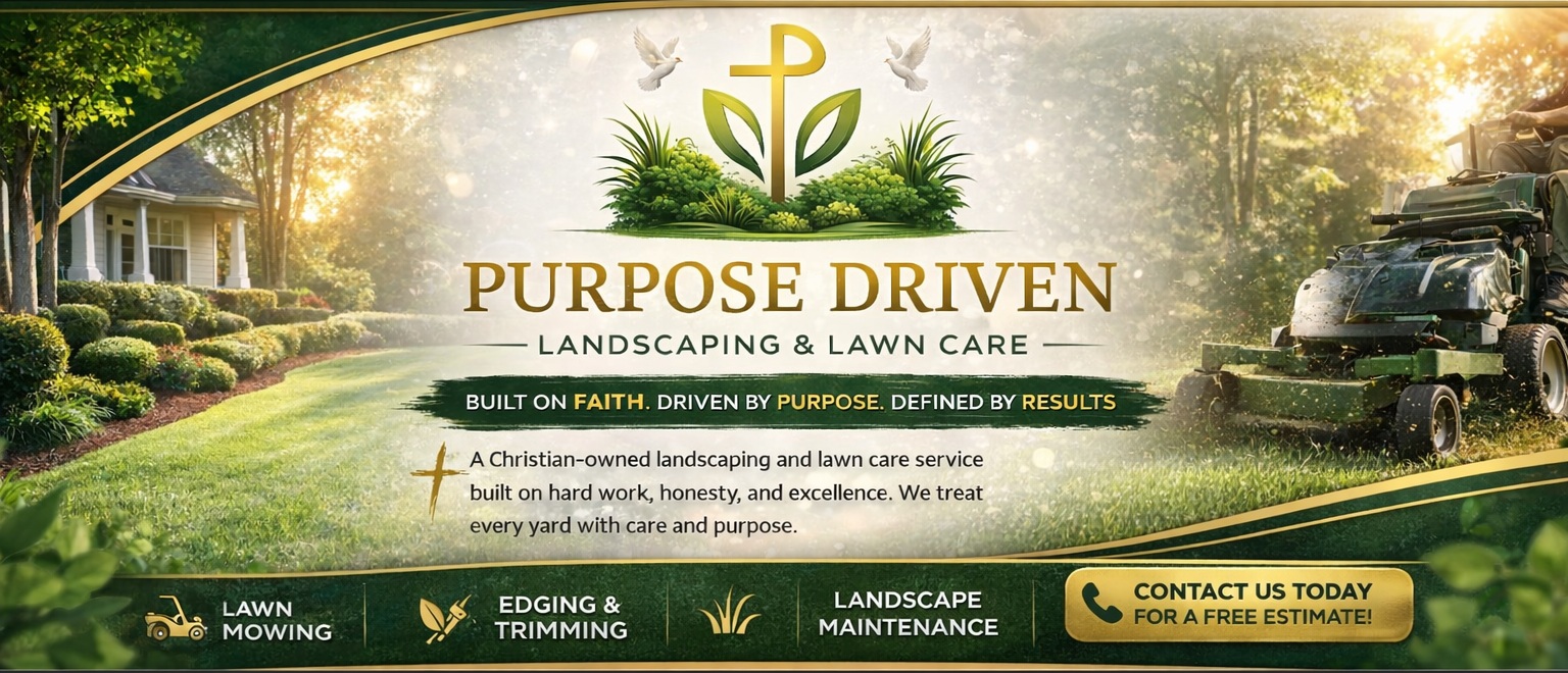 Purpose Driven Landscaping & Lawn Care — Built on Faith, Driven by Purpose, Defined by Results